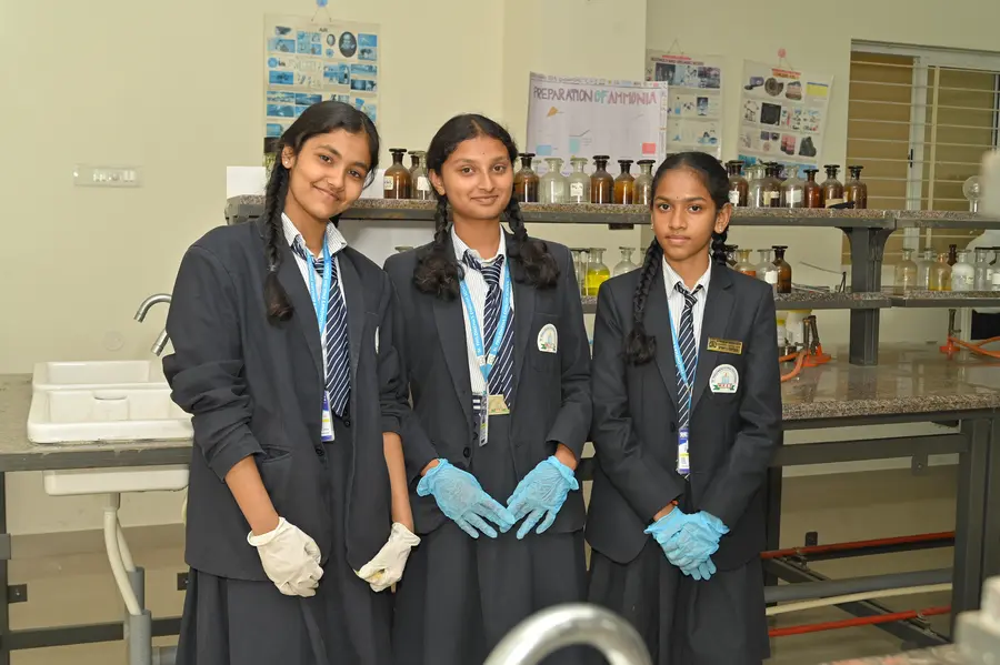 Students in the science laboratory